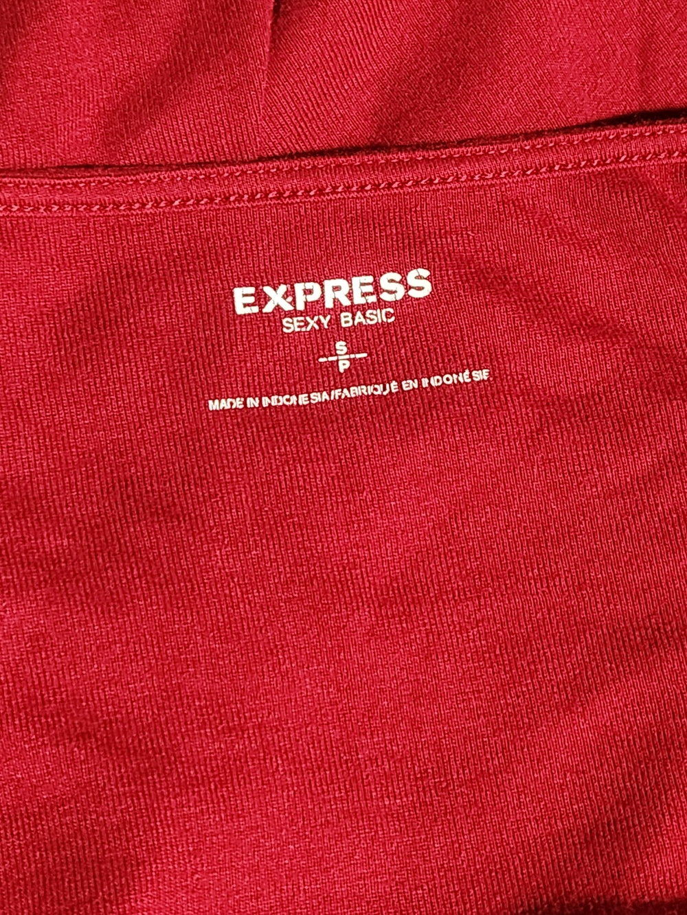 Women’s Red Long-Sleeve Ruffle Front Top - Picture 3 of 3